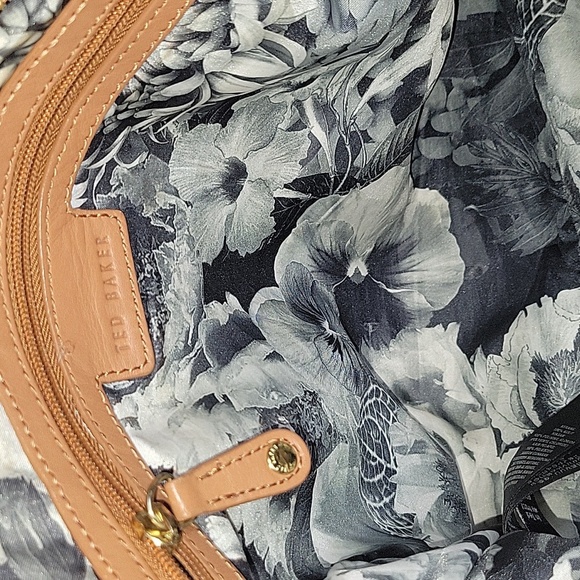 Ted Baker Tan and Black Leather Crossbody Handbag - Picture 14 of 15